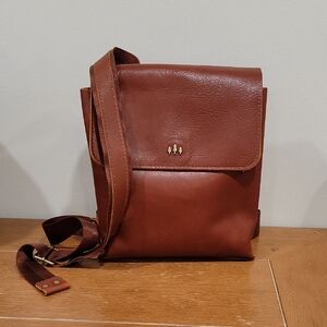 Portland Leather Rich Brown Messenger Bag